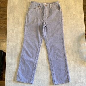 Wrangler High Rise Crop Lavender Corduroys Wild West 603 Size 26